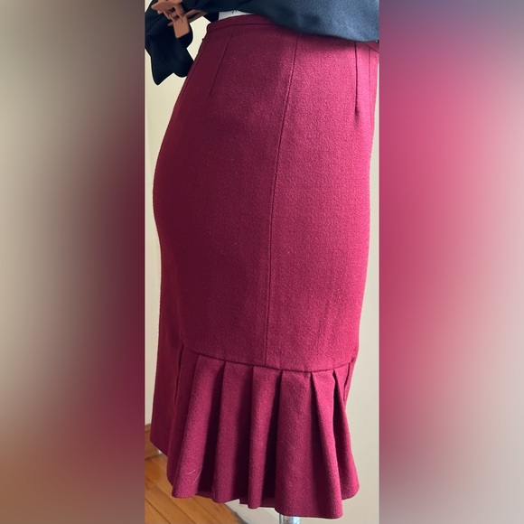 Kasper Midi Hem Pleaded both Sides Skirt 100% Wool Lined iSZ 2P Great Co… - Picture 3 of 11